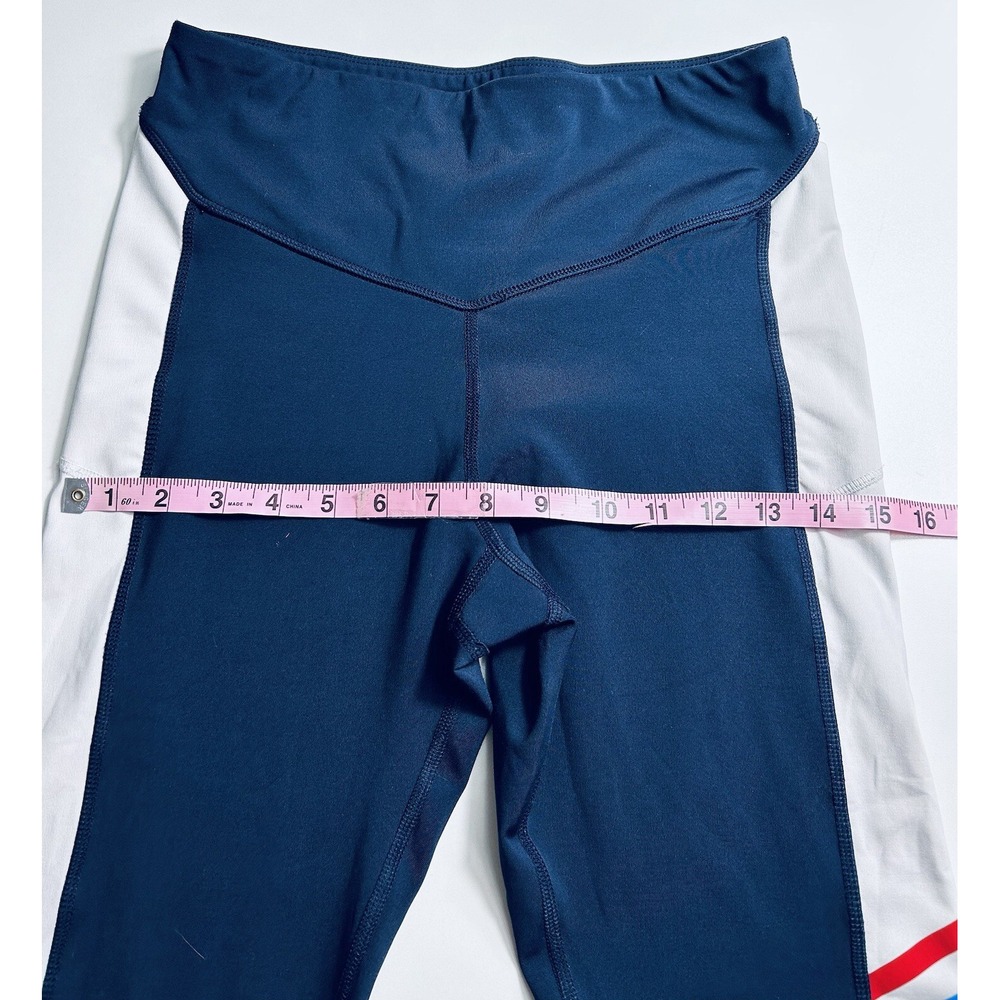 Champion High Rise 20"‎ Training Leggings Blue white Size M Yoga Capri - Picture 9 of 11